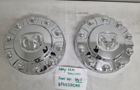 Front Hub Cap Set for Dodge Ram 4500 5500 (2019 - 2025)