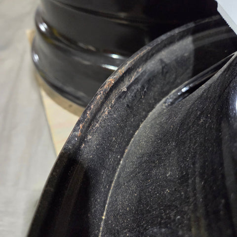 SET OF 6  - 19.5x6.75 8x6.5" Black Steel (Dodge Ram 3500 1994-2018) (returned items)
