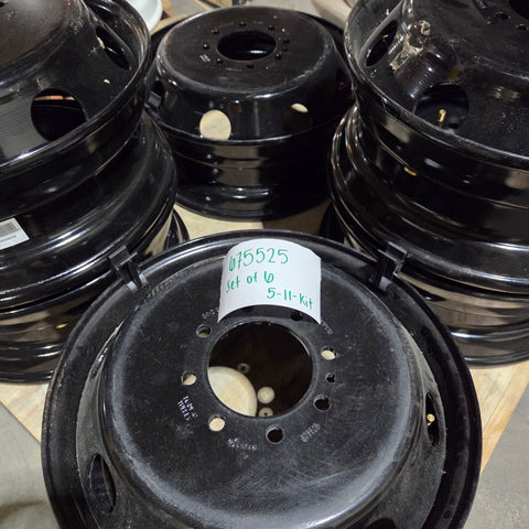SET OF 6  - 19.5x6.75 8x6.5" Black Steel (Dodge Ram 3500 1994-2018) (returned items)