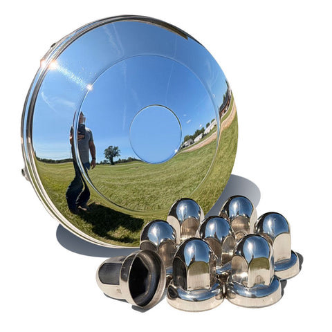 Stainless Steel Front 4 Spline Northstar Hub Cover Kit for 33mm Nuts