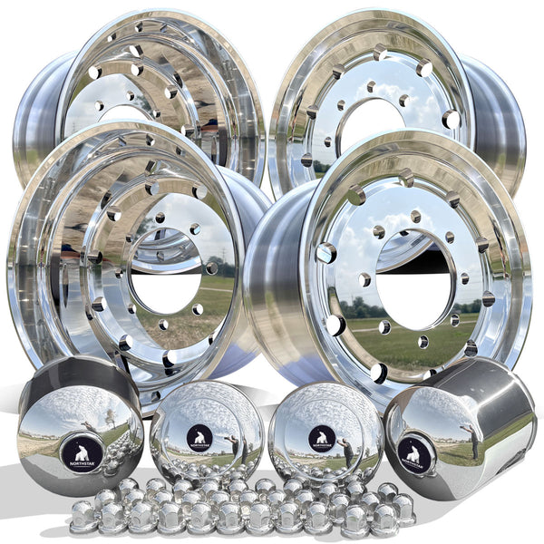 22.5x12.25 Northstar 8x275mm Hub Pilot Mirror Polish Both Sides