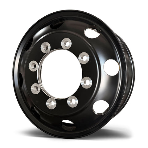 22.5" Northstar Satin Black Aluminum 8x275mm Wheel Kit (33mm)