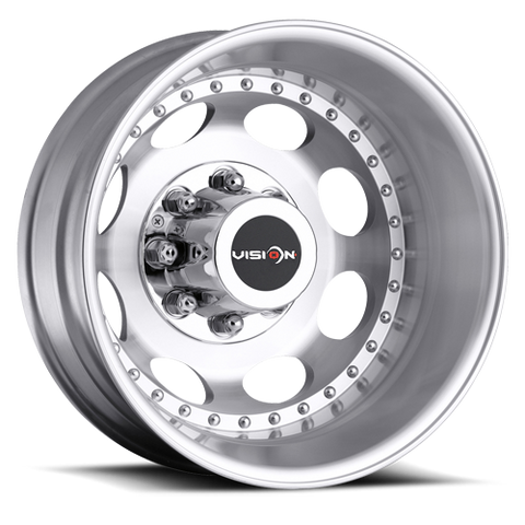 19.5x6.75 Vision Machined Rear 8x6.5 Fits Dodge Trucks 2019+ Rear Uses 8x200 PCD