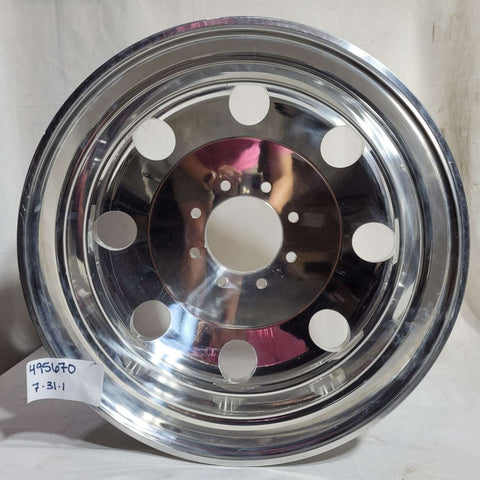 19.5x6.75 Northstar 8x6.5" Hub Pilot Mirror Polished Both Sides (Dodge Ram 3500 DRW 1994-2018) (returned item)