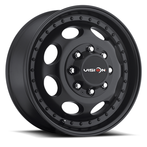 19.5x6.75 Vision Matte Black Front 8x200 2005-Present F350
