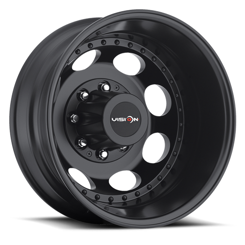 17x6.5 Vision Matte Black Rear 8x6.5 1994-2018 Ram 3500 DRW
