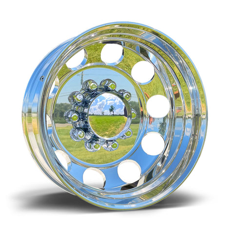 22.5x6.75 Northstar Direct Bolt-On "Big Hole" 6-Wheel Kit – Fits 2008–2011 Ram 4500/5500 (Mirror Polished Aluminum & Steel Duals)