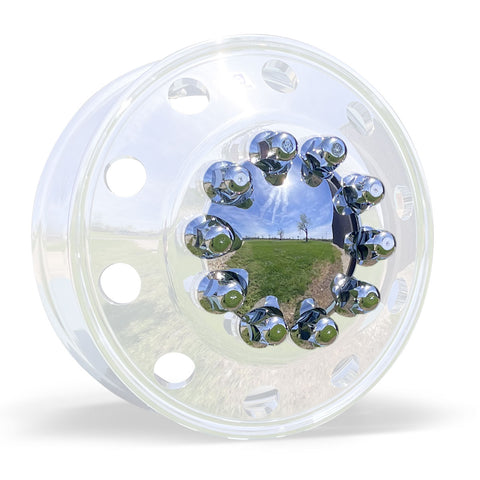 ABS Chrome Multi-piece Front Hub Cover for 10 on 225mm