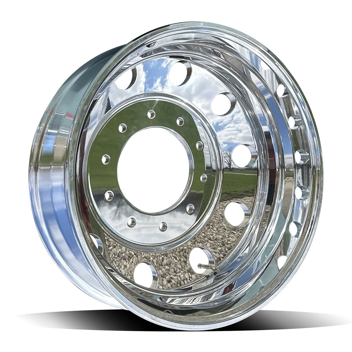 Vented Rims 19.5x6.00 Northstar Mirror Polished Both Sides 10 Vent Hole Ram 4500/5 ...