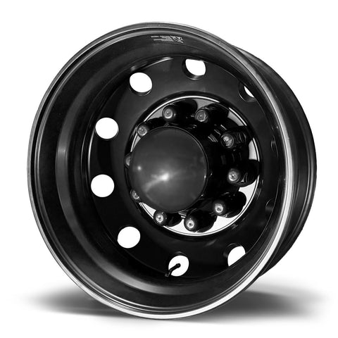 19.5X6.00 Northstar 10x225mm Satin lack 4 Wheel Set for Ford & Dodge Ram