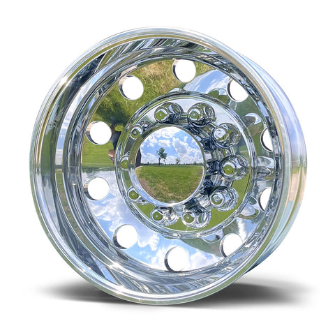 19.5x6.00 Northstar Mirror Polished Both Sides 10 Vent Hole Ram 4500/5500 (2012-Present) 4 Wheel Kit