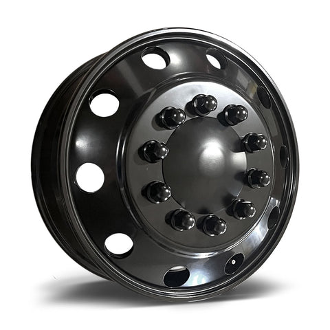 19.5X6.00 Northstar 10x225mm Black 4 Wheel Set for Ford & Dodge Ram
