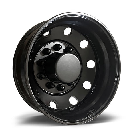 19.5X6.00 Northstar 10x225mm Black 4 Wheel Set for Ford & Dodge Ram