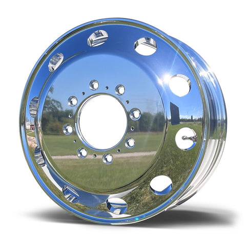 17.0"x6.00" Northstar Mirror Polished Both Sides 1994-2011 Dodge Ram 3500 DRW 8X6.5" 4 Wheel Kit