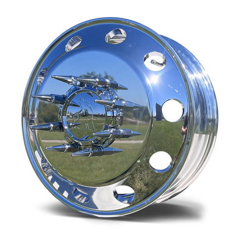 17.0"x6.00" Northstar Mirror Polished Both Sides 1994-2011 Dodge Ram 3500 DRW 8X6.5" 4 Wheel Kit