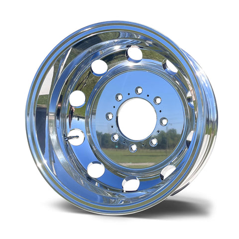 17.0"x6.00" Northstar Mirror Polished Both Sides 1994-2011 Dodge Ram 3500 DRW 8X6.5" 4 Wheel Kit
