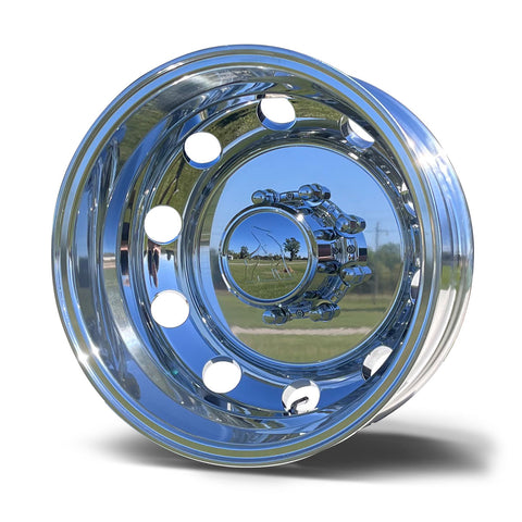 17.0"x6.00" Northstar Mirror Polished Both Sides 1994-2011 Dodge Ram 3500 DRW 8X6.5" 4 Wheel Kit