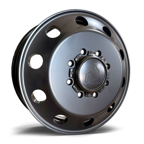 17.0"x6.00" Northstar Satin Black 2012-2018 Dodge Ram 3500 DRW 8X6.5" 4 Wheel Kit