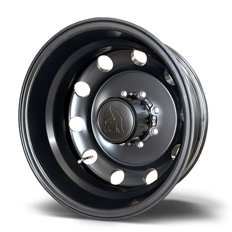 17.0"x6.00" Northstar Satin Black 2012-2018 Dodge Ram 3500 DRW 8X6.5" 4 Wheel Kit