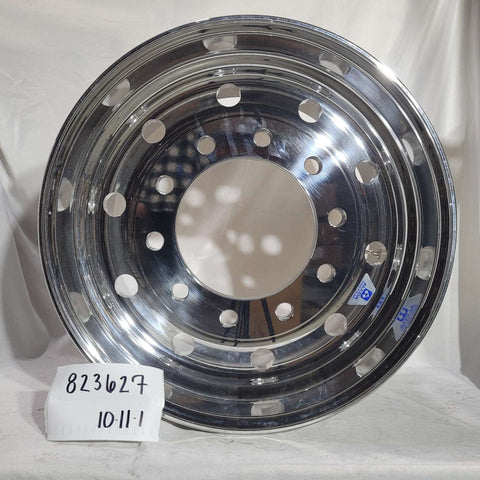 22.5x12.25 Alcoa High Polish Both Sides 2.75" Offset Super-Single Float Front Wheel (returned item)