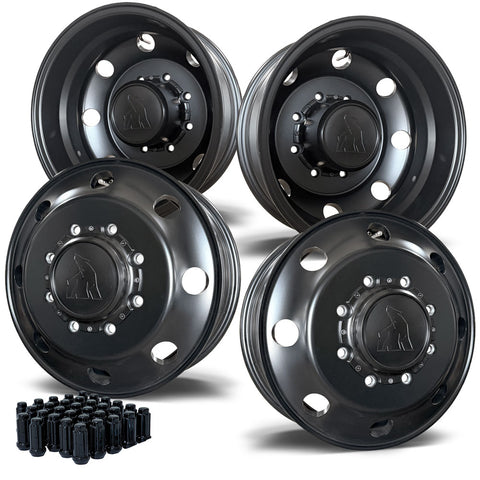 17.0x6.00 Northstar Satin Black 2019-Present Dodge Ram 3500 DRW 8x200mm 4 Wheel Kit