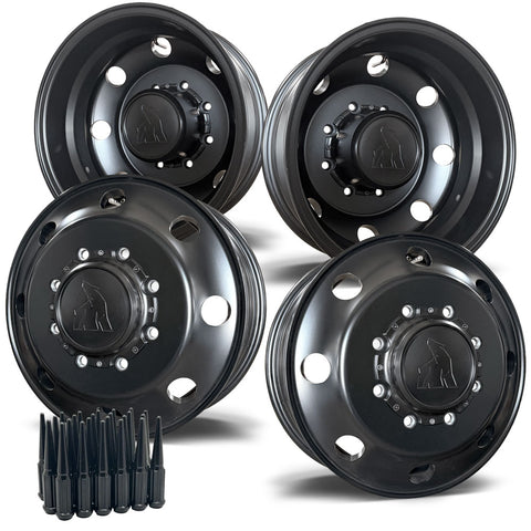 17.0x6.00 Northstar Satin Black 2019-Present Dodge Ram 3500 DRW 8x200mm 4 Wheel Kit
