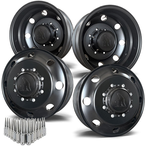 17.0x6.00 Northstar Satin Black 2019-Present Dodge Ram 3500 DRW 8x200mm 4 Wheel Kit