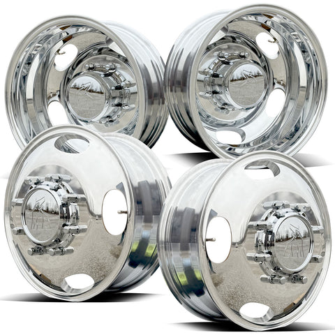 17.0x6.50 Northstar Mirror Polished Both Sides Ford F350 DRW 8X200m Kit (2005-Present)