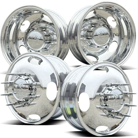 17.0x6.50 Northstar Mirror Polished Both Sides Ford F350 DRW 8X200m Kit (2005-Present)