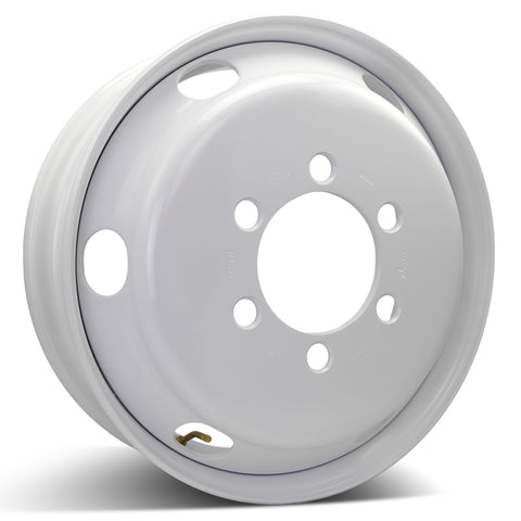 MOUNTED SET OF 6 - 22.5x6.75 White Steel 6x8.75" on 255/70R22.5 Dynatrac Combo 2 Steer/ 4 Drive (RA200/MA400)