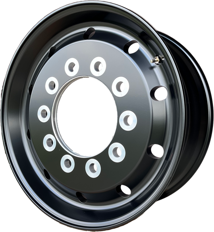 22.5x9.00 Northstar 10x285mm" Front Hub Pilot Flat Face Black