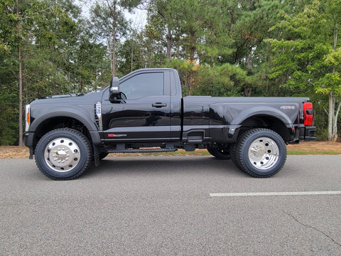 22.5x6.75 Northstar Direct Bolt-On 6-Wheel Kit – Fits 2005–Present Ford F-450/F-550 DRW (Mirror Polished Aluminum & Steel Duals)