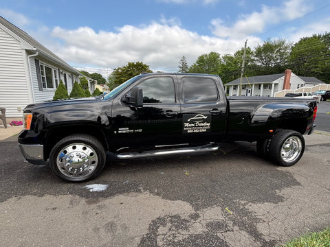 22x8.25 Mirror Forged Aluminum "Classic" 6 Wheel Kit w/ Adapters and Chrome Caps (2001-2010 Chevy/GMC 3500 DRW)