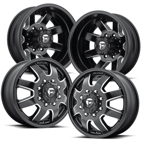 Fuel Maverick DRW 17×6.5 Ford F350 2005-Present 8x200 Black Aluminum 4-Wheel Kit (2 Front, 2 Rear)
