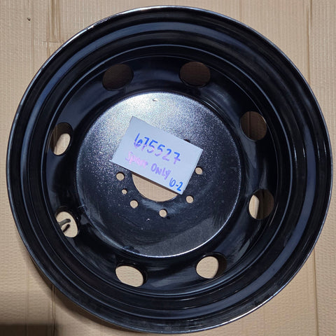 19.5x6.75 8x6.5" Black Steel (Chevy/GM 3500 DRW 1973-2010) (SPARE ONLY)