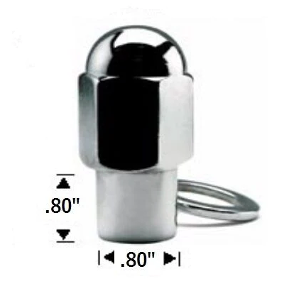 Chrome Shank Nut with Washer 9/16"x18 tpi