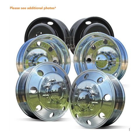 19.5x6.75 Northstar Mirror Polished Both Sides 1994-2011 Dodge Ram 3500 DRW 8x6.5" 6 Wheel Direct Bolt Kit (returned items))