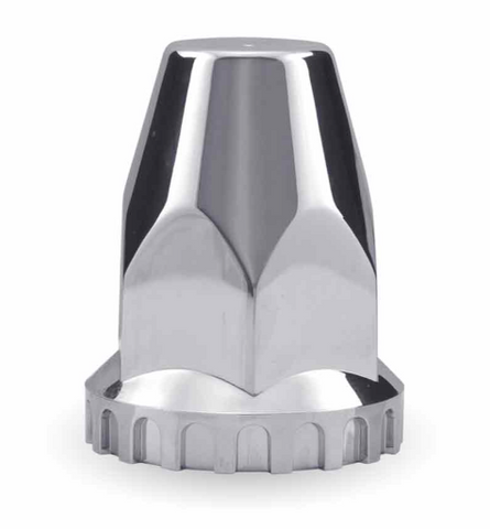 NorthStar 33mm chrome screw-on nut cover for hub-pilot semi truck wheels