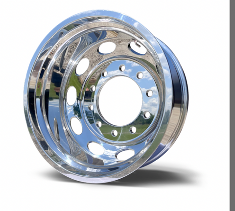 22x8.25 Northstar 10x285mm Hub Pilot Mirror Polish Both Sides "Oval Holes"