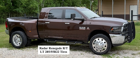 22x8.25 Mirror Forged Aluminum "Classic" 6 Wheel Kit w/ Adapters and Chrome Caps (1994-2018 Ram 3500 DRW)