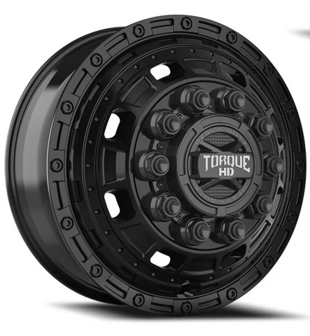19.5X6.00 Torque HD Wheels Javelin Satin Black Aluminum 10x225mm 4 Wheel Set for Ford & Ram