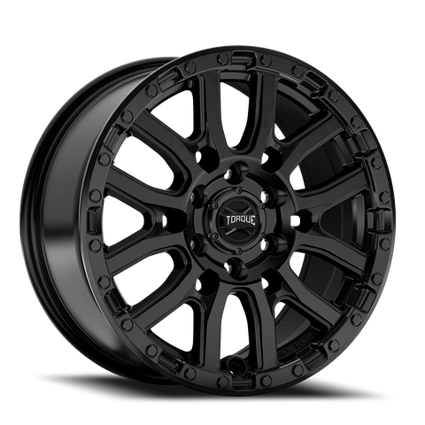 Satin Black Torque HD Canyon Aluminum Wheel 6 on 130mm (83.9mm Bore)
