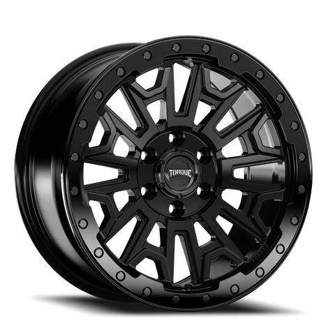 Satin Black Gloss Black Lip Torque HD Imogene Aluminum Wheel 6 on 130mm (83.9mm Bore)
