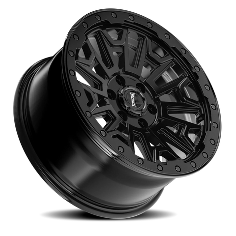 Satin Black Gloss Black Lip Torque HD Imogene Aluminum Wheel 6 on 130mm (83.9mm Bore)