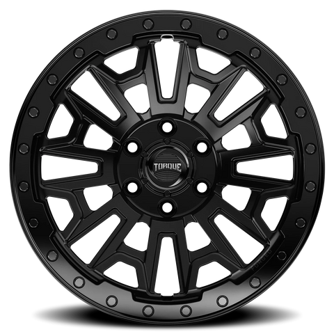 Satin Black Gloss Black Lip Torque HD Imogene Aluminum Wheel 6 on 130mm (83.9mm Bore)