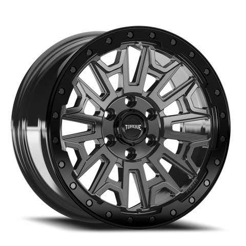 Gloss Gunmetal Gloss Black Lip Torque HD Imogene Aluminum Wheel 6 on 130mm (83.9mm Bore)