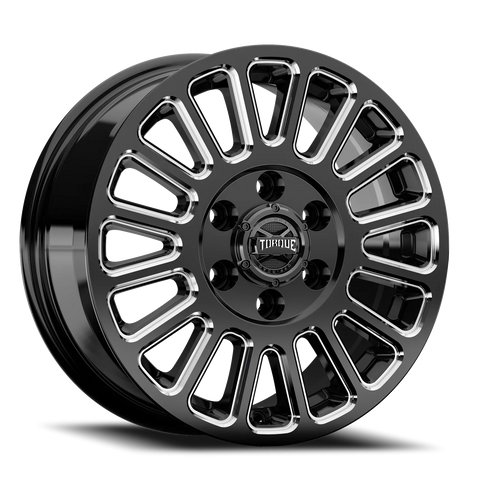 Gloss Black Milled Spoke Torque HD Trek Aluminum Wheel 5 on 160mm (65.1mm Bore)