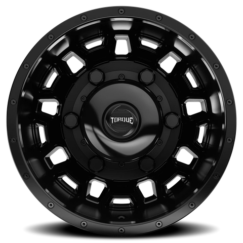 Satin Black Torque HD Rush Aluminum Wheel 6 on 205mm (161.1mm Bore)
