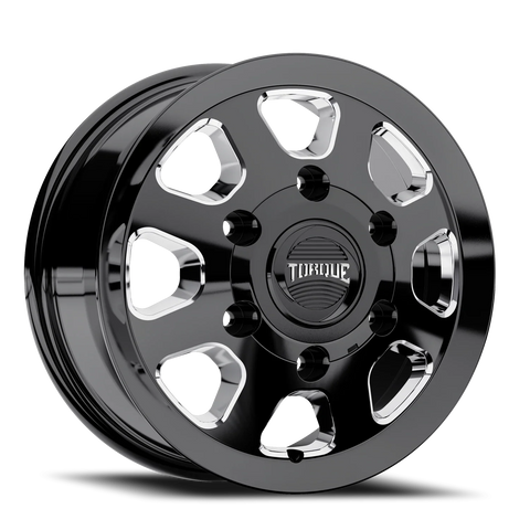 Gloss Black Milled Spoke Torque HD Traveler Aluminum Wheel 6 on 180mm (138.8mm Bore)
