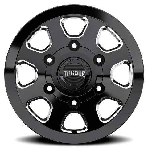 Gloss Black Milled Spoke Torque HD Traveler Aluminum Wheel 6 on 180mm (138.8mm Bore)